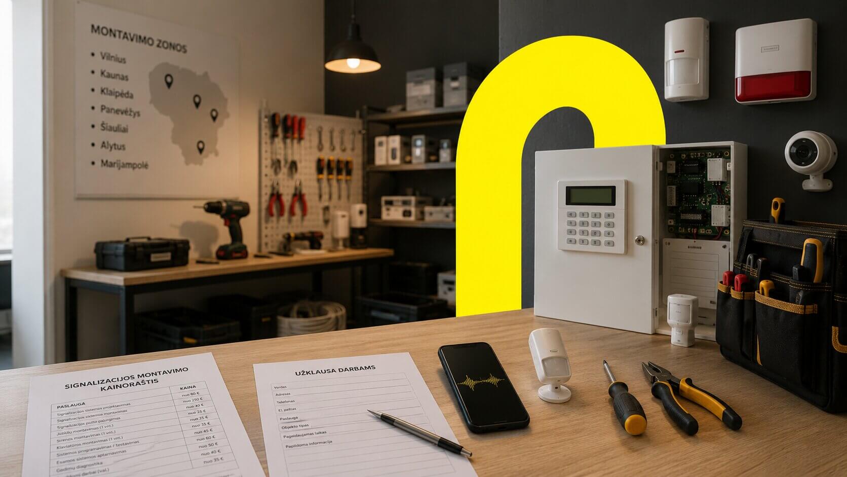 DI agentas signalizacijų montavimas